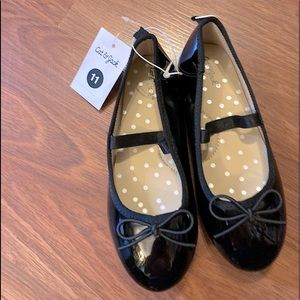 Cat & Jack girls size 11 toddler dress shoes- black